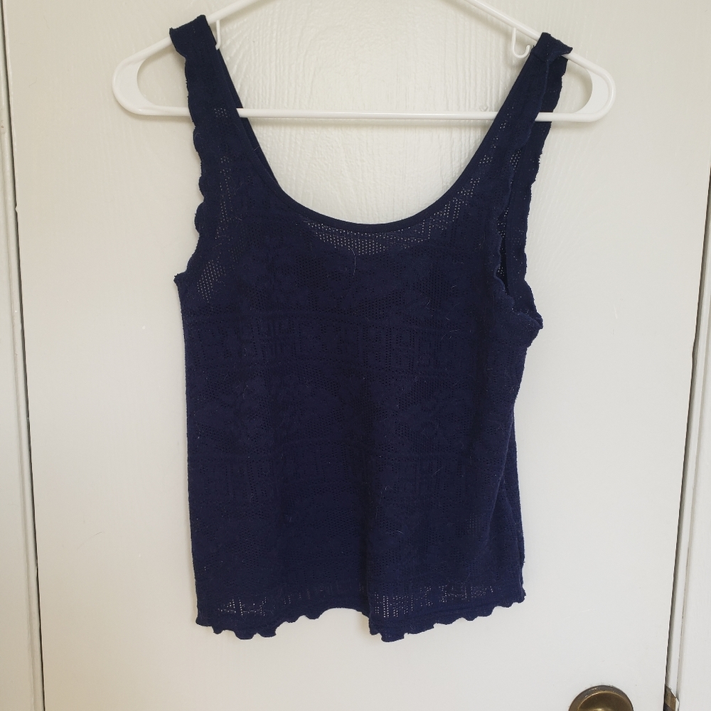 Navy Blue Topshop Tank Top